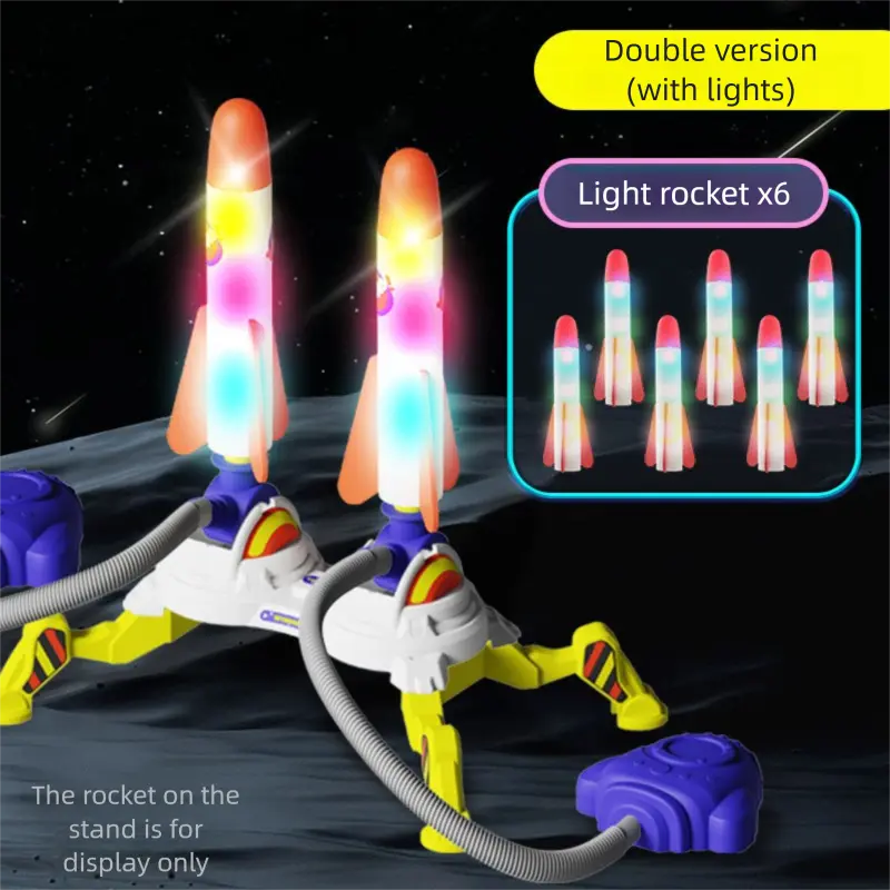 Kaiwatoy®Rocket Launch Toys 2 Pack Launchers for Kids with 6 Foam Rockets