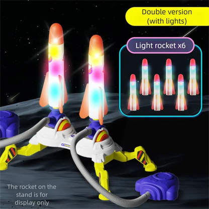 Kaiwatoy®Rocket Launch Toys 2 Pack Launchers for Kids with 6 Foam Rockets