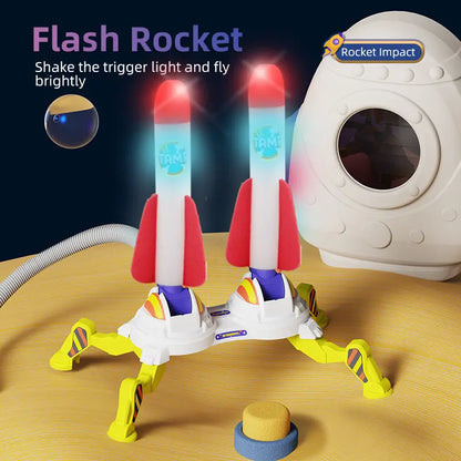 Kaiwatoy®Rocket Launch Toys 2 Pack Launchers for Kids with 6 Foam Rockets