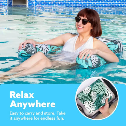 Kaiwatoy®Inflatable Pool Floats Adult, 2 Packs Floating Lounge Chairs , Blow up Pool Noodles for Adult Heavy Duty