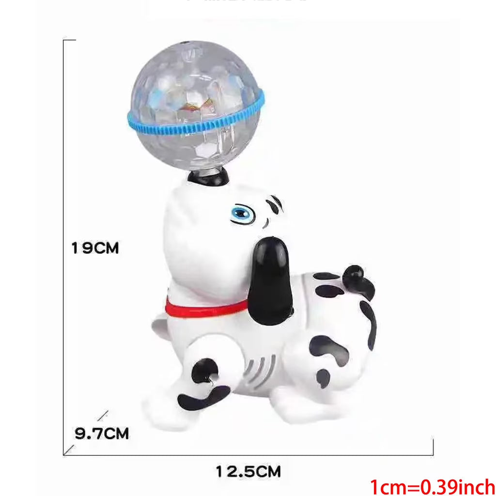 Kaiwatoy®Interactive Spinning Sea Lions /Dog Motorized Toy - Rotating Light Music Projection Singing Animal for Kids, Battery Powered