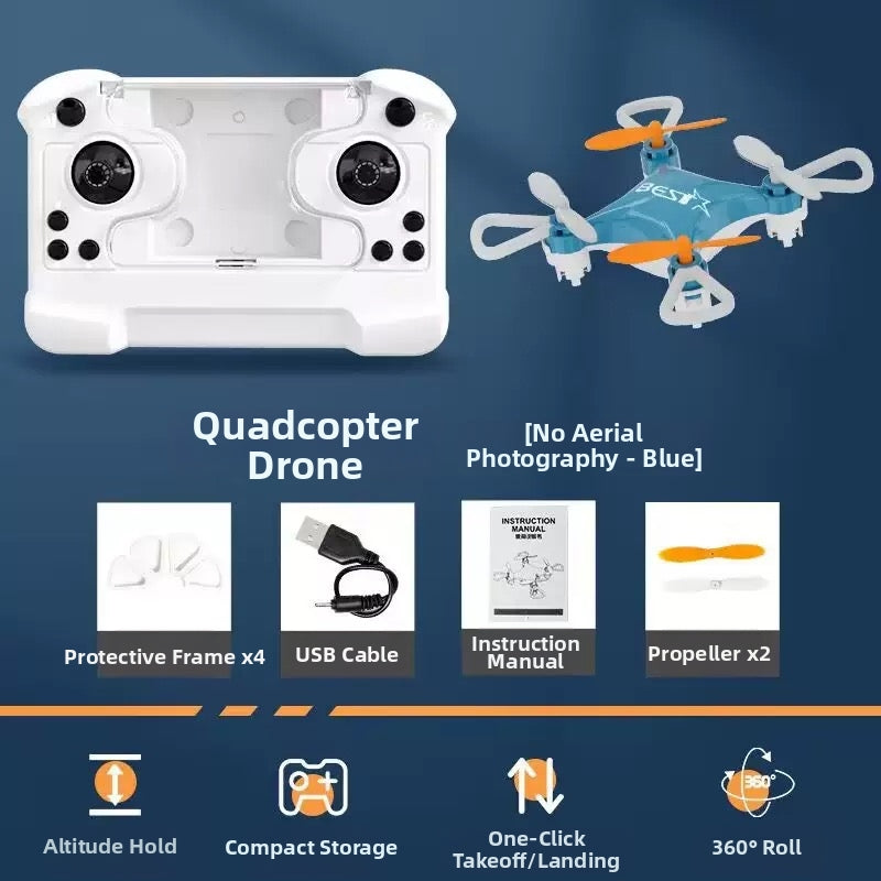 Kaiwatoy®Mini Remote Control Aircraft New Children's Toy Micro Aircraft Fixed Height Quadcopter Electronic Gadget