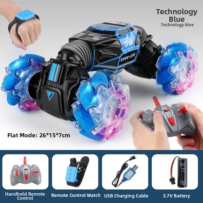 Kaiwatoy®Gesture Sensing RC Stunt Car for Boys with Light & Music, 4WD Off Road Vehicle Truck,Remote Control Car Toy for Kids