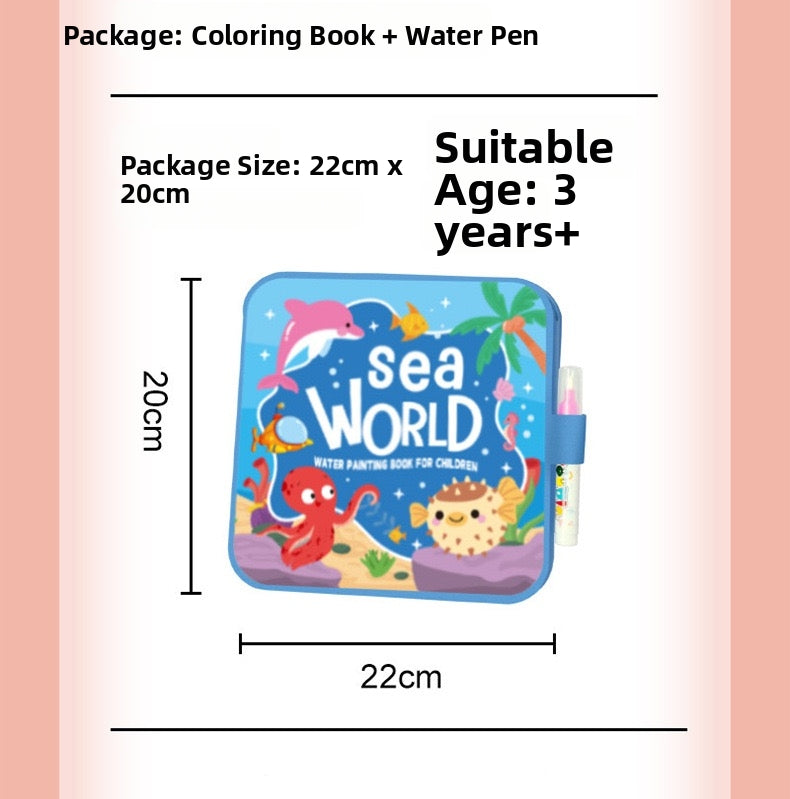 Kaiwatoy®4 pack Water Coloring and Doodle Books for Toddlers, Paint with Water Activity Books