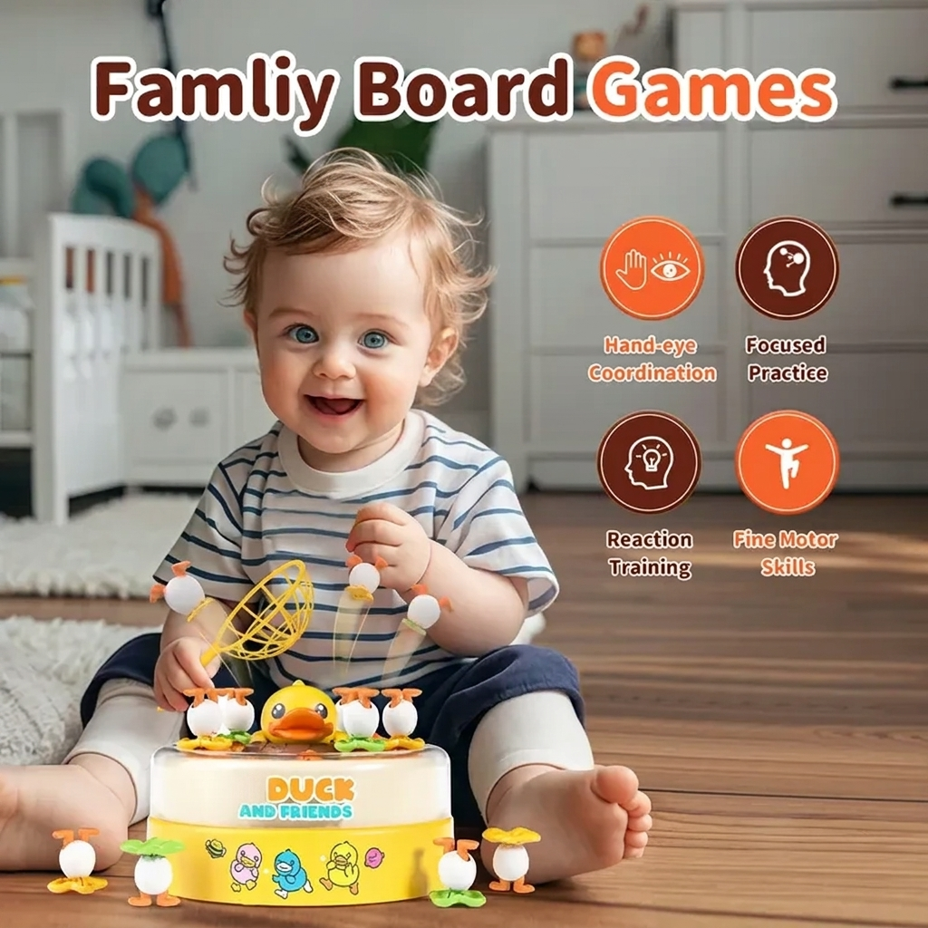 Kaiwatoy®Duck Games, Bounce and Catch Duck Board Games, Duck Game Toys