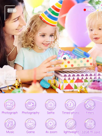 Kaiwatoy®Kids Digital Camera - Child Video Camera with Selfie Mode, HD Video Recording.Perfect Birthday orGifts for Kids (Ages 3-12)