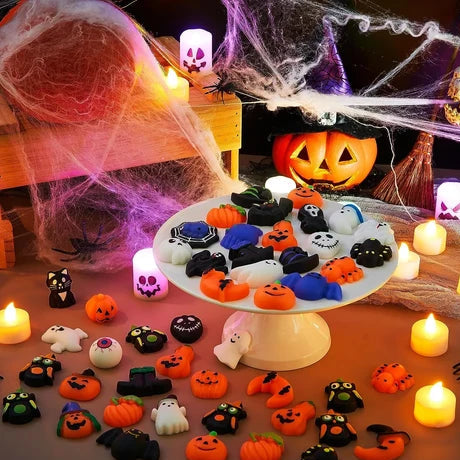 48 Stück Halloween Mochi Squishy Spielzeug als Geschenk für Kinder