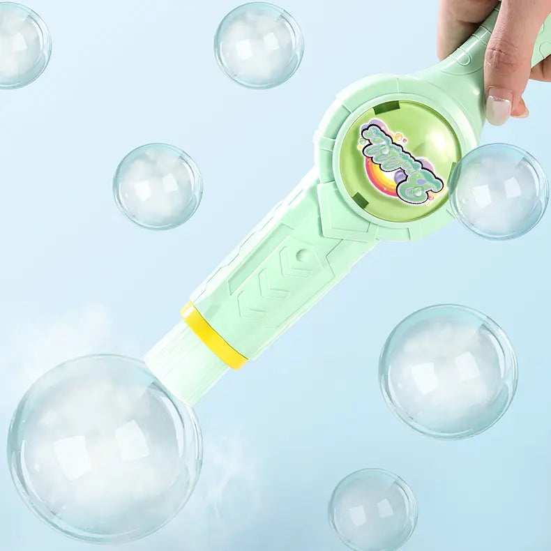 Kaiwatoy® Nebelblasenmaschine für Kinder – Elastischer Nebelblasenstab, Rauchblasen-Schwert, interaktives MINT-Spielzeug mit Lichtern & Musik, Eltern-Kind-Spaß, Sommerspielzeug für draußen, Geburtstagsgeschenk für Jungen & Mädchen