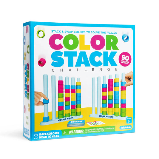 Color Stack Challenge-Fast-Paced Color Puzzle Game for Kids, Teens,and Families, Includes 2 Stack Racks, It's a quick and clever game for all ages!