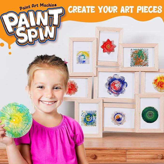 Kaiwatoy®Paint Spin Art Machine Kit für Kinder, Mal- und Bastelset für Jungen und Mädchen