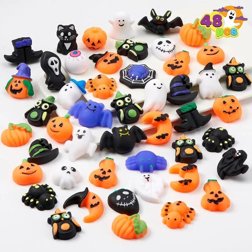 48 Stück Halloween Mochi Squishy Spielzeug als Geschenk für Kinder