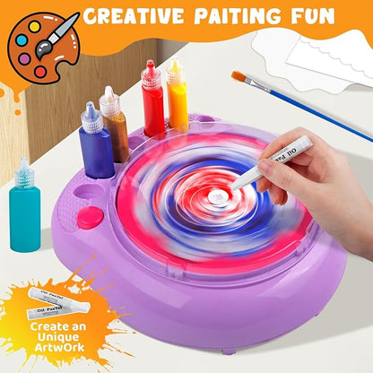 Kaiwatoy®Paint Spin Art Machine Kit für Kinder, Mal- und Bastelset für Jungen und Mädchen