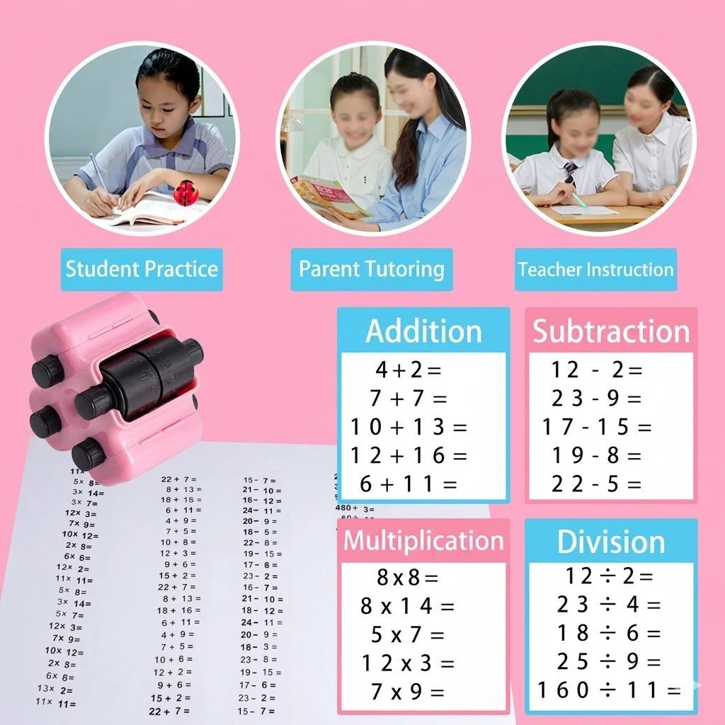 Kaiwatoy® 4-in-1 Mathe-Stempelroller