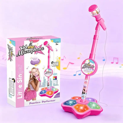 Kaiwatoy®Unleash Your Child's Inner Pop Star! This Karaoke Microphone Toy with Colorful LED Lights & Built-in Music Encourages Singing, Boosts Confidence, and Makes a Perfect Birthday Gift for children Aged 3+