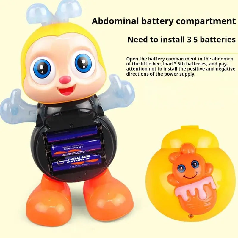 Kaiwatoy®Electric Bee,with Lights and Sounds, Cute Singing Walking  Toys with Music LED Lights for Toddlers