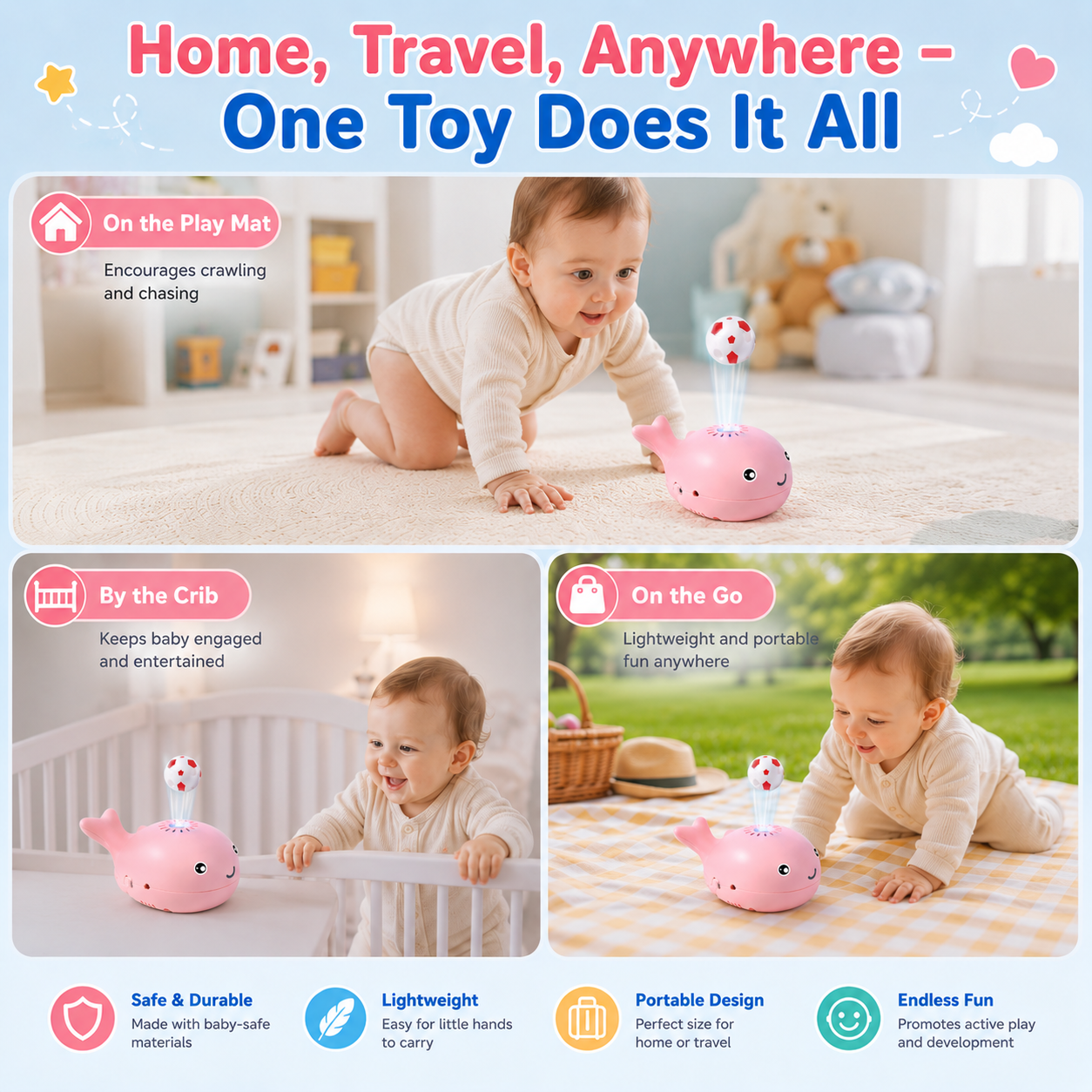 🔥 LIMITED TIME 50% OFF ⏰ | Floating Whale Sensory Ball –  Screen-Free Focus Training for Babies 6mo+