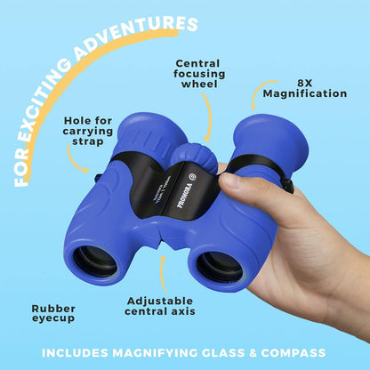 Kaiwatoy®Binoculars for Kids – Perfect Toy for Little Boys and Girls  – Powerful Magnification 8X21