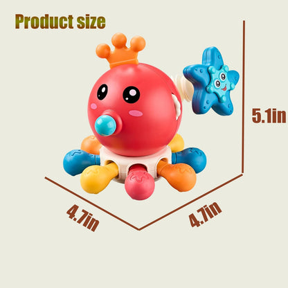 Kaiwatoy® Octopus Silicone Car Activities Travel Sensory Toys for 1~ 2 Year Old