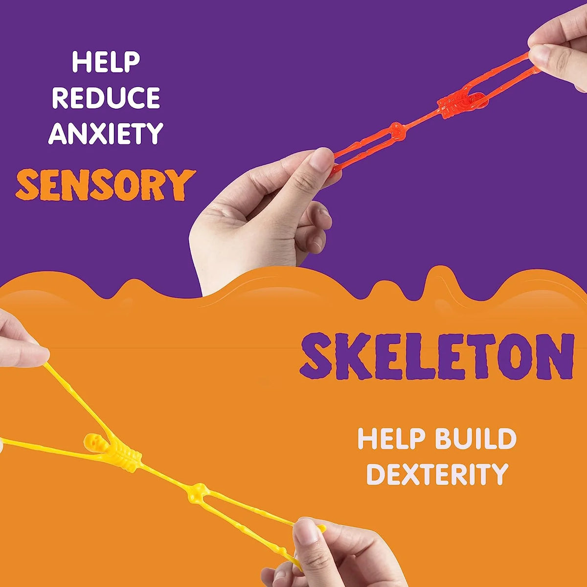 Halloween Stretchy Skeletons 108 Pcs