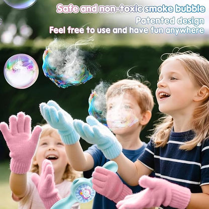 Kaiwatoy® Nebelblasenmaschine für Kinder – Elastischer Nebelblasenstab, Rauchblasen-Schwert, interaktives MINT-Spielzeug mit Lichtern & Musik, Eltern-Kind-Spaß, Sommerspielzeug für draußen, Geburtstagsgeschenk für Jungen & Mädchen