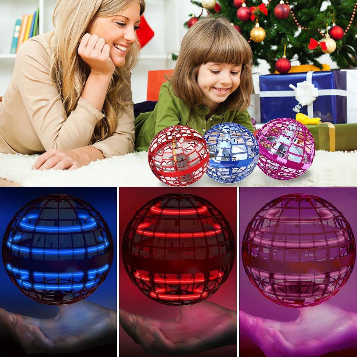 Galaxy Hand Sensing Flying Spinner Auto Return Boomerang Orb With Lights