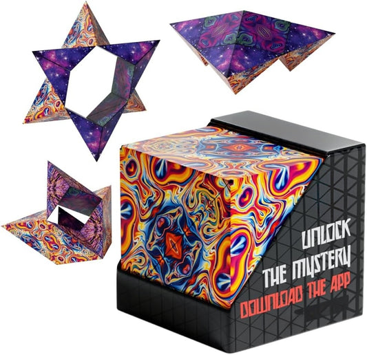 Magnetic Puzzle Cube, Stress Relief Fidget Toy | 100+ Possible Shapes, Sensory Fidget Toy For Adults & Kids