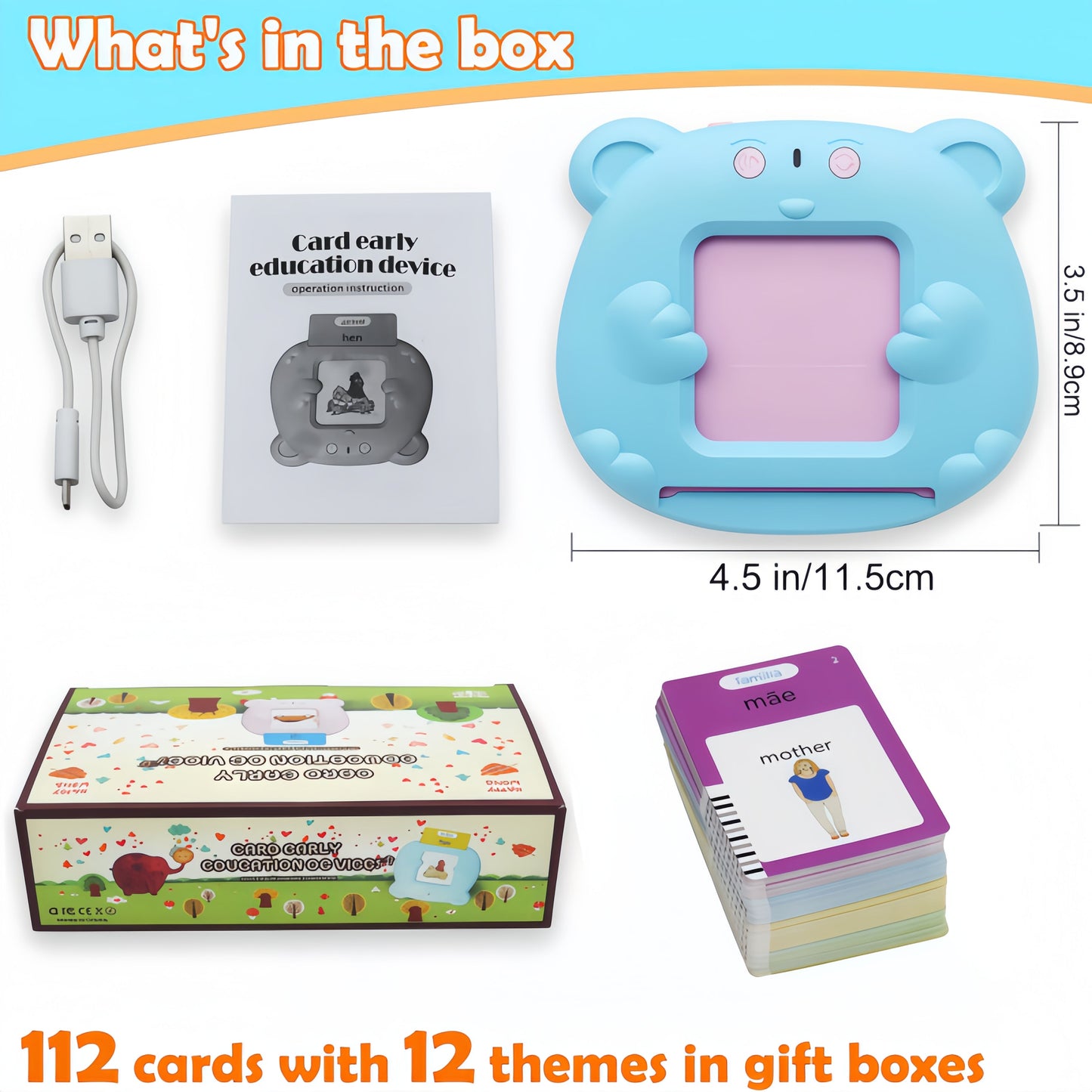 224/510 Words Bilingual Talking Flash Cards – English & Spanish | Autism Sensory Speech Therapy Toys for Toddlers 3-8 | Educational Gift