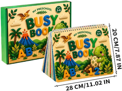 Reusable Activity Book with Stickers on DIN Sheets | Interactive Paper Sticker Activities for Matching, Coloring, and Fine Motor Skills Development, Ideal for Travel