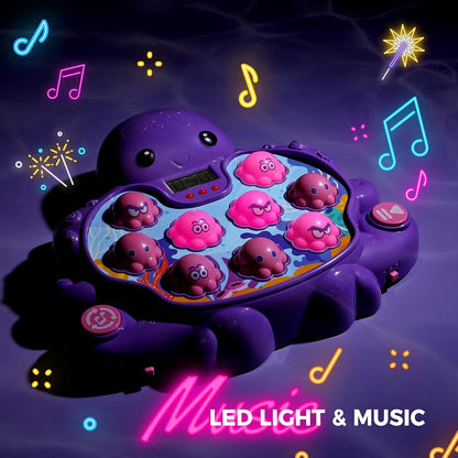 Hau den Maulwurf Oktopus Spielzeug mit Licht und Sound für Jungen und Mädchen, Baby-Spielzeug für frühes Lernen, Geburtstag für Kleinkinder