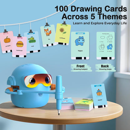Kaiwatoy™ Zeichenroboter für Kinder – Zuschauen, Zeichnen und Ausmalen – 100 Zeichenkarten