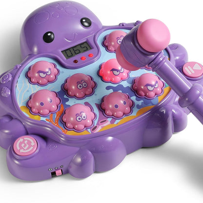 Hau den Maulwurf Oktopus Spielzeug mit Licht und Sound für Jungen und Mädchen, Baby-Spielzeug für frühes Lernen, Geburtstag für Kleinkinder