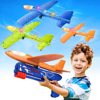 Kaiwatoy® 3 Pack Airplane Launcher Toys| Catapult Plane Toy for Boys