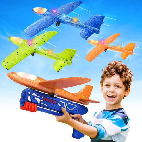 Kaiwatoy® 3 Pack Airplane Launcher Toys| Catapult Plane Toy for Boys