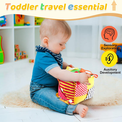 Kaiwatoy® Cubic Activity Learning Toy|  Hands-On Sensory Exploration for Car Airplane Travel