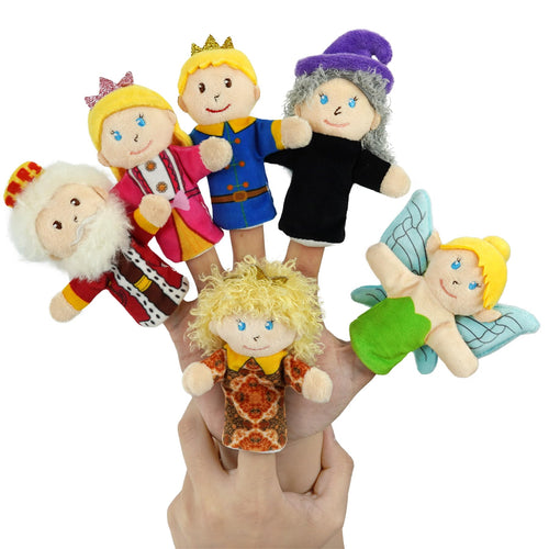 Fairy Tale Members Elf Plush Puppets Toddlers Princess Hand Puppet for Kids Ages,Soft Puppets for Storytelling