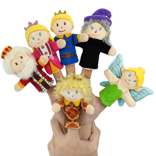 Fairy Tale Members Elf Plush Puppets Toddlers Princess Hand Puppet for Kids Ages,Soft Puppets for Storytelling