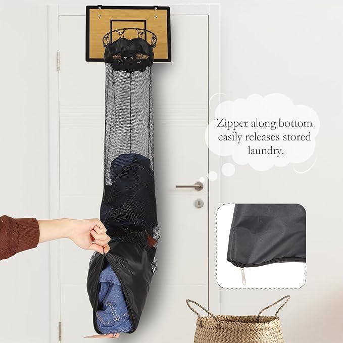 Over-the-Door Basketball Laundry Hoop,Basketball Hoop Laundry Hamper(Installation without drilling)