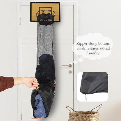Over-the-Door Basketball Laundry Hoop,Basketball Hoop Laundry Hamper(Installation without drilling)