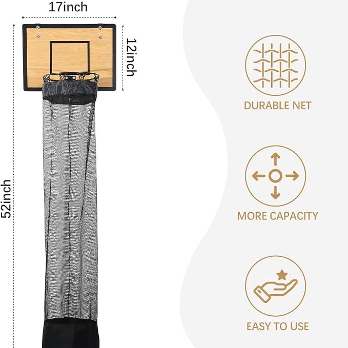 Over-the-Door Basketball Laundry Hoop,Basketball Hoop Laundry Hamper(Installation without drilling)