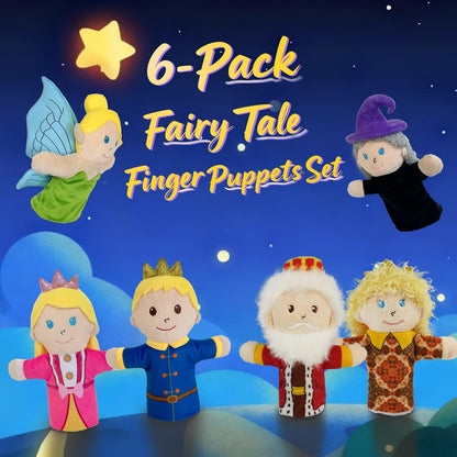 Fairy Tale Members Elf Plush Puppets Toddlers Princess Hand Puppet for Kids Ages,Soft Puppets for Storytelling