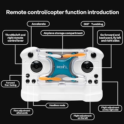 Kaiwatoy®Mini Remote Control Aircraft New Children's Toy Micro Aircraft Fixed Height Quadcopter Electronic Gadget