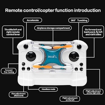 Kaiwatoy®Mini Remote Control Aircraft New Children's Toy Micro Aircraft Fixed Height Quadcopter Electronic Gadget