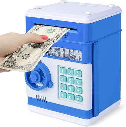Kaiwatoy®Refasy Piggy Bank Cash Coin Can ATM Bank Electronic Coin Money Bank for Kids Age 3-12