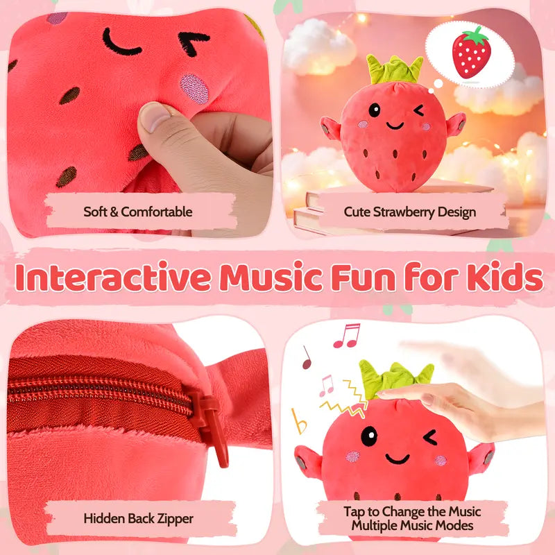 kaiwatoy Interactive Musical Plush Toy Set - Fruit & Vegetable Series(Batteries included)