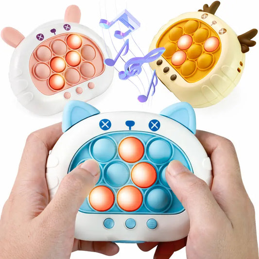 Kaiwatoy®Fast Push Pop Game Toy for Kids – Electronic Puzzle with Lights & Music, Memory Challenge, Multiplayer Mode