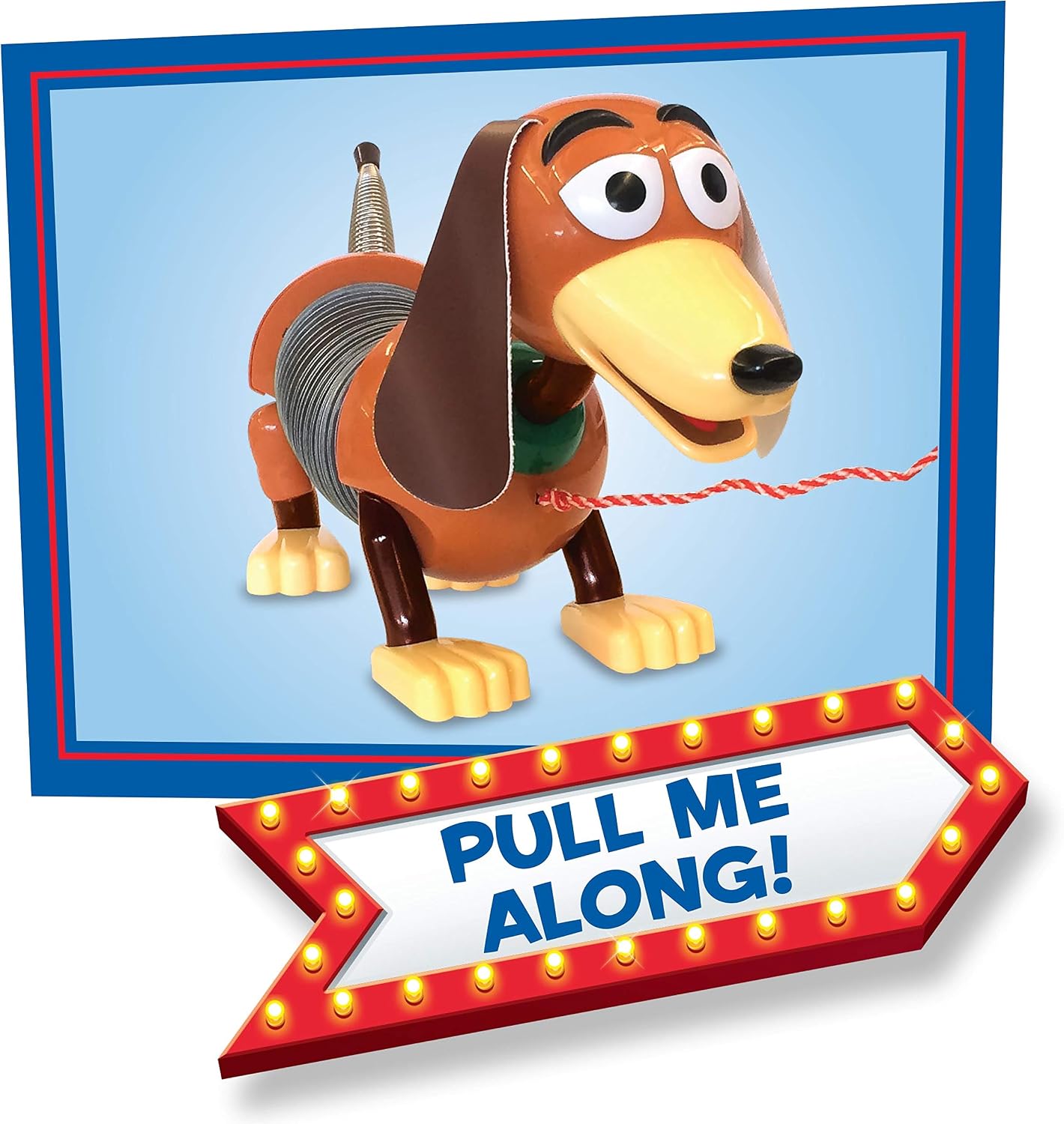 Just Play Animated Movie Slinky Dog Pull Toy Figure, Walking Spring Dog Toy with Leash, Classic Stretch Toy for Toddlers, Preschool Kids Toys Ages 18 Months and Up