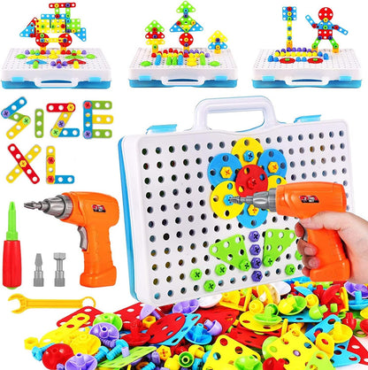 Kaiwatoy® Educational Toys Building Blocks, 189 Pieces Electric Screwdriver DIY Building Toys