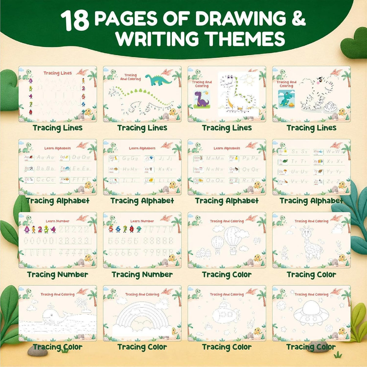 Reusable Activity Book with Stickers on DIN Sheets | Interactive Paper Sticker Activities for Matching, Coloring, and Fine Motor Skills Development, Ideal for Travel