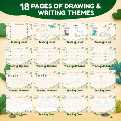 Reusable Activity Book with Stickers on DIN Sheets | Interactive Paper Sticker Activities for Matching, Coloring, and Fine Motor Skills Development, Ideal for Travel