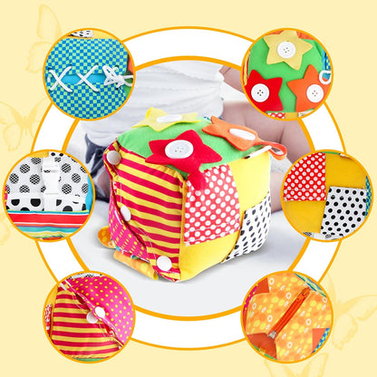 Kaiwatoy® Cubic Activity Learning Toy|  Hands-On Sensory Exploration for Car Airplane Travel
